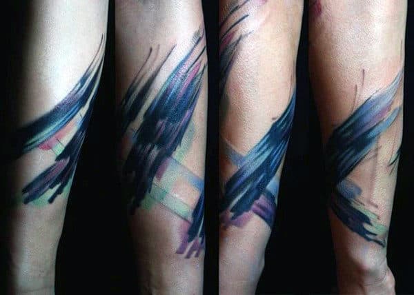 100 Brush Stroke Tattoo Designs For Men 2023 Inspiration Guide