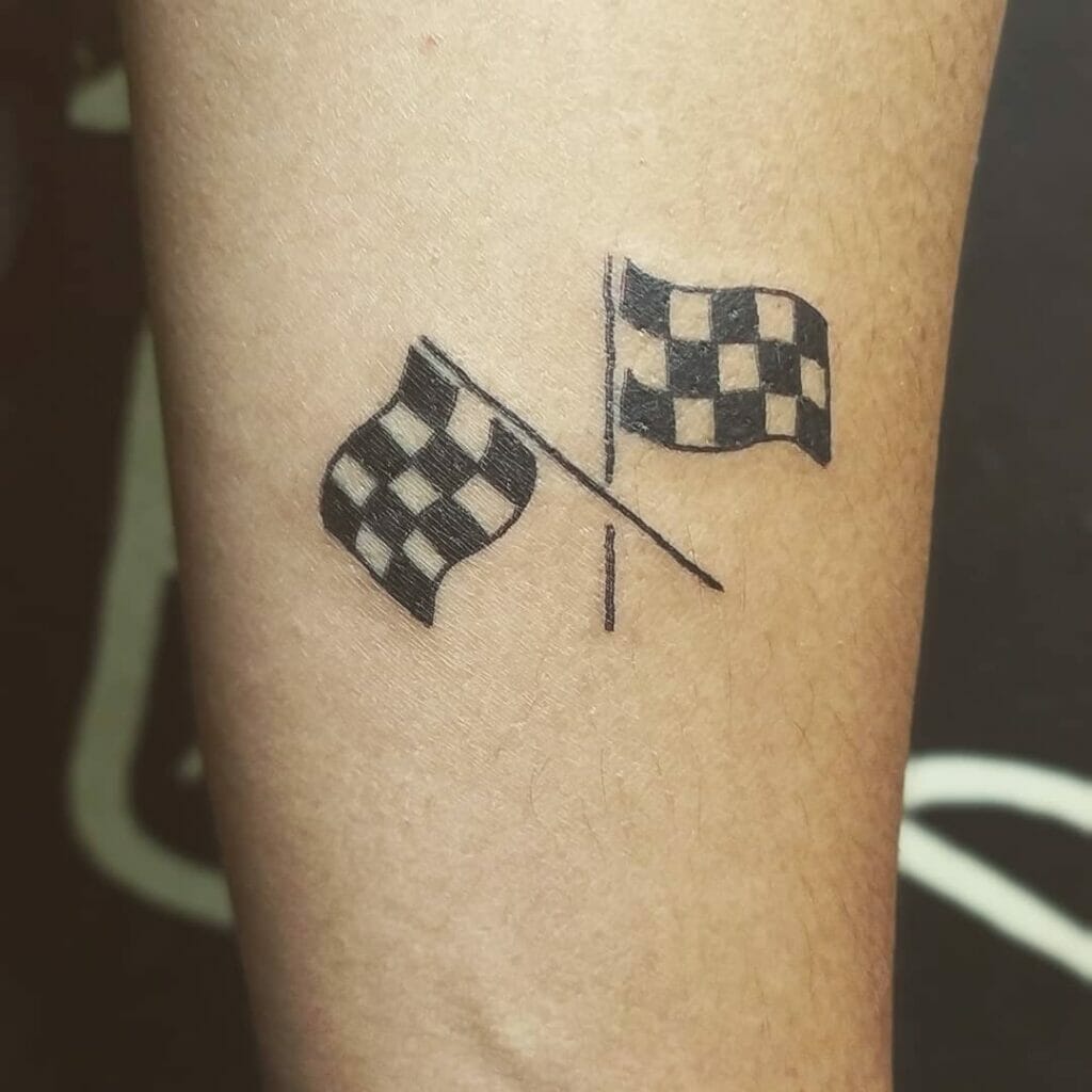 101 Best Race Flag Tattoo Ideas That Will Blow Your Mind