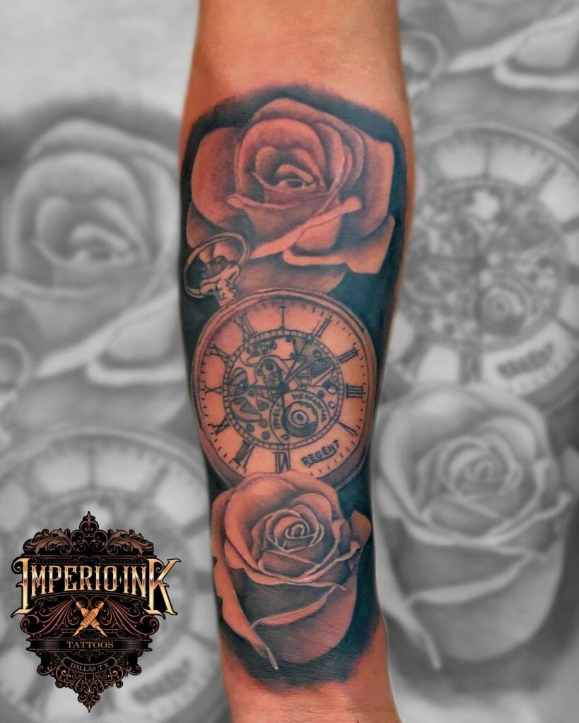 11 Rose And Clock Tattoo Ideas That Will Blow Your Mind