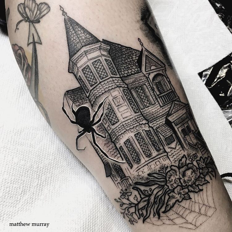 12 Haunted House Tattoo Ideas To Inspire You