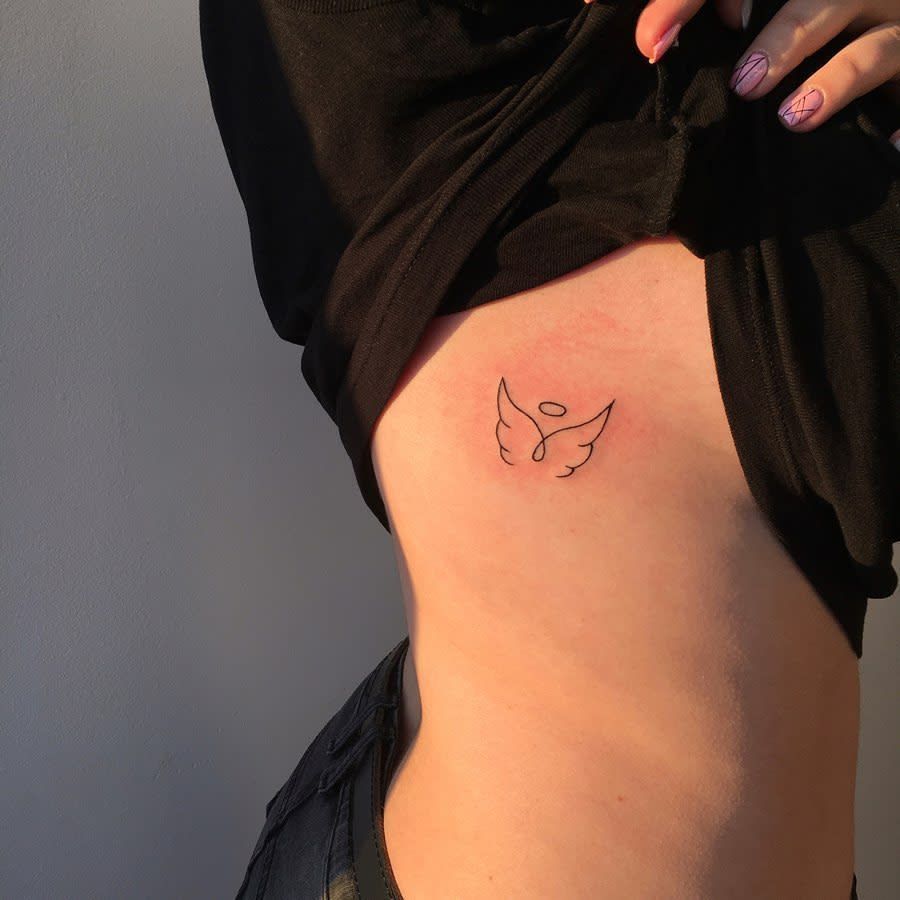 12 Small Tattoo Ideas Angel Wings Tattoo Wings Tattoo Cartoon Angel