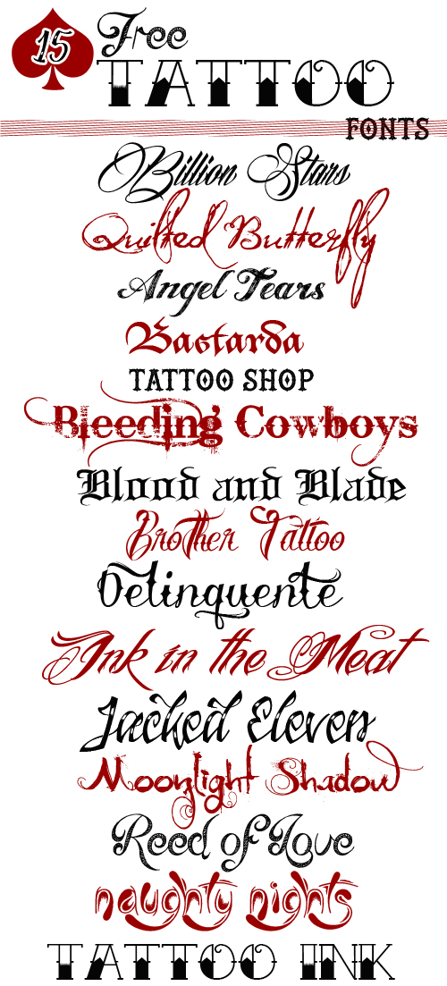 15 Free Tattoo Fonts Sweet T Makes Three