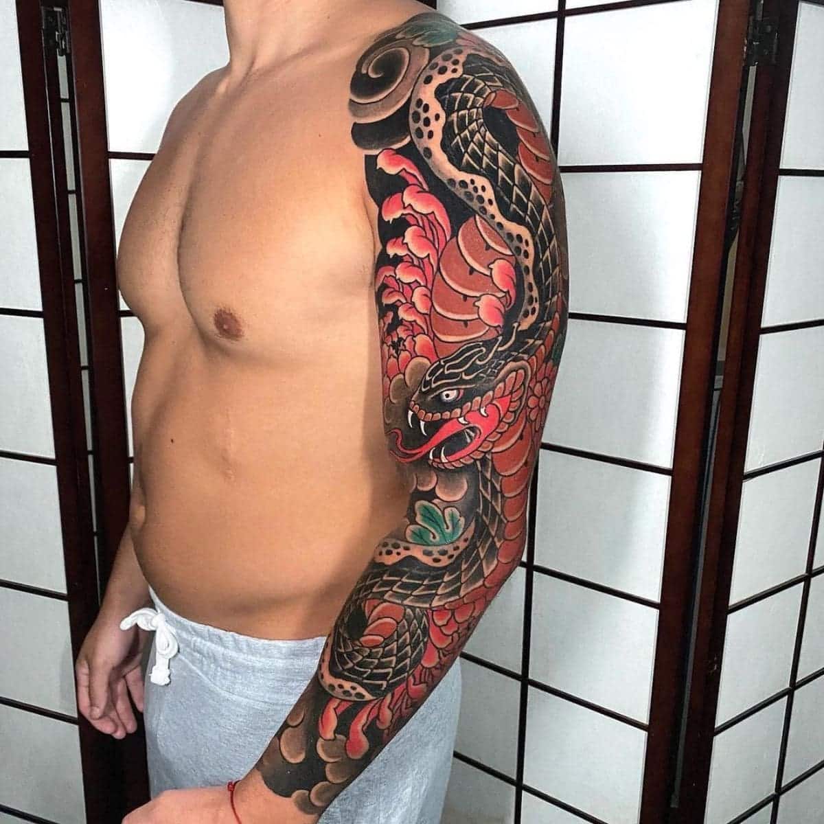 15 Traditional Japanese Snake Tattoo Designs Snake Tattoo Design