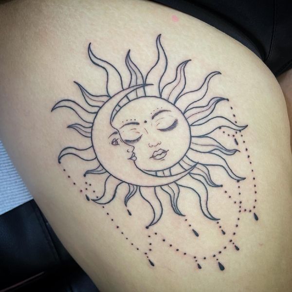 25 Gorgeous Sun And Moon Tattoo Designs Suitable For Anyone