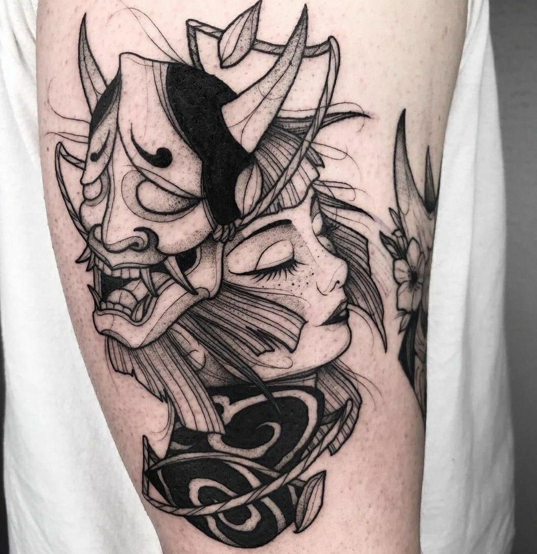 250 Hannya Mask Tattoo Designs With Meaning 2020 Japanese Oni Demon