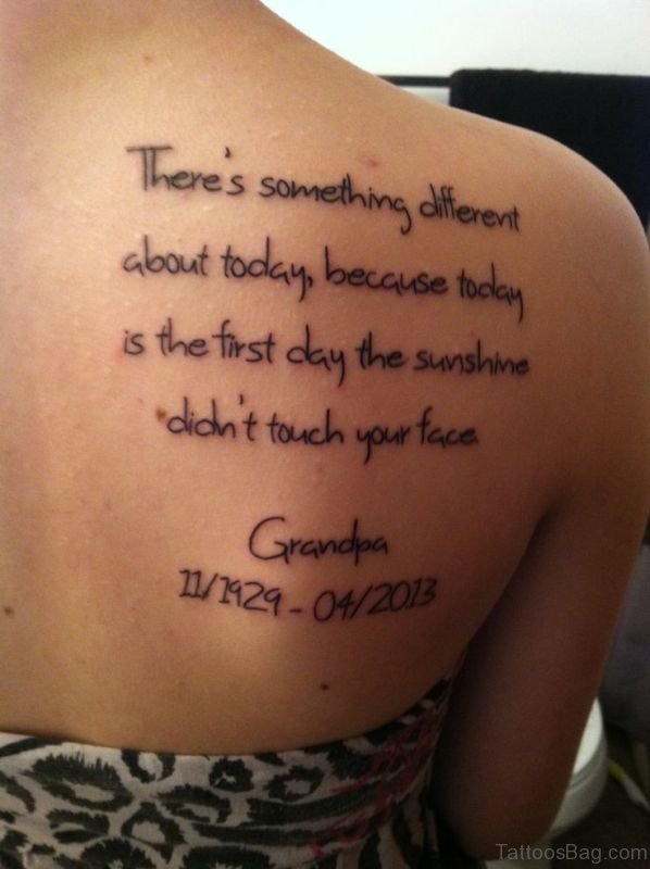 29 Beautiful Grandpa Shoulder Tattoos