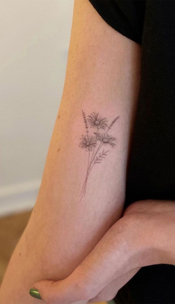 30 Beautiful Flower Tattoo Ideas A Bunch Of Daisy I Take You Wedding Readings Wedding