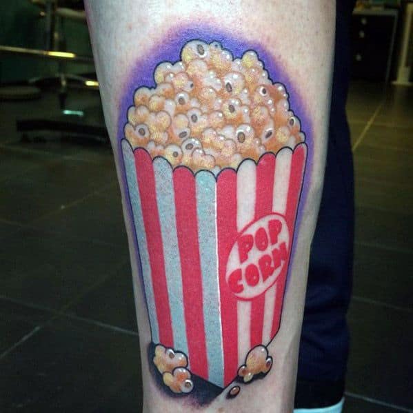 30 Popcorn Tattoos For Men Kernel Design Ideas