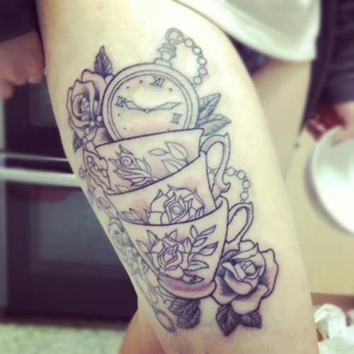 30 Utterly Lovely Tattoos For Tea Lovers Tattoos Cartoon Tattoos