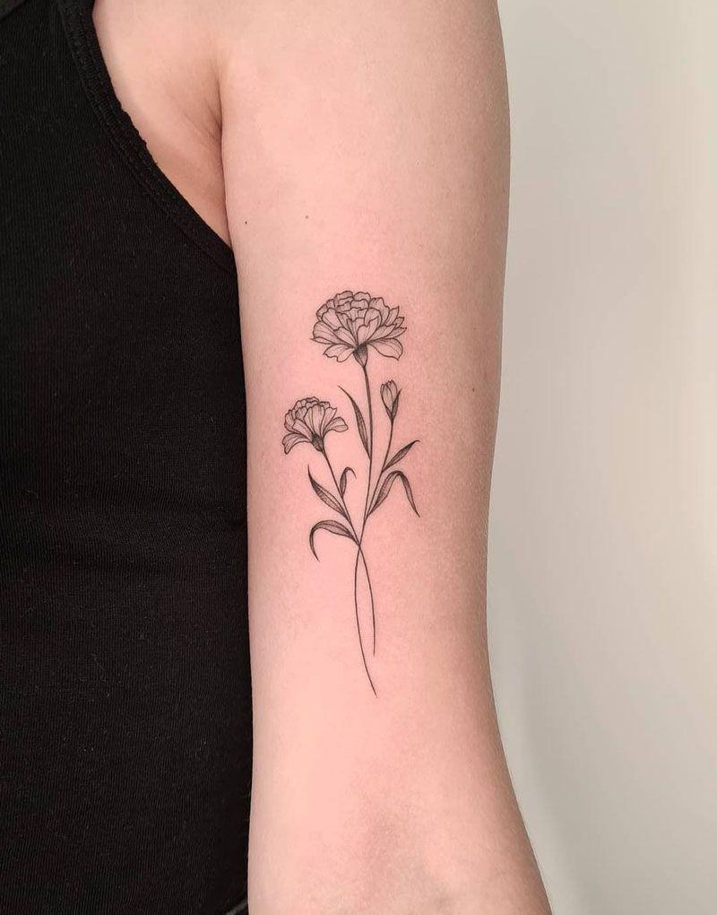 30 Wonderful Carnation Tattoos You Can T Miss Xuzinuo Page 9