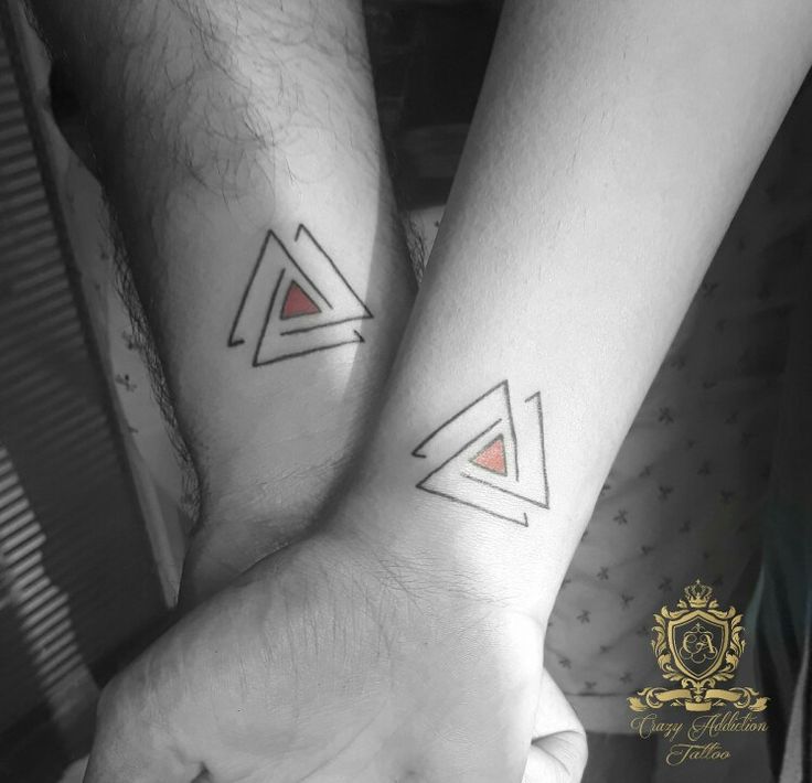 33 Triangle Couple Tattoo Designs For The Love Of Geometry