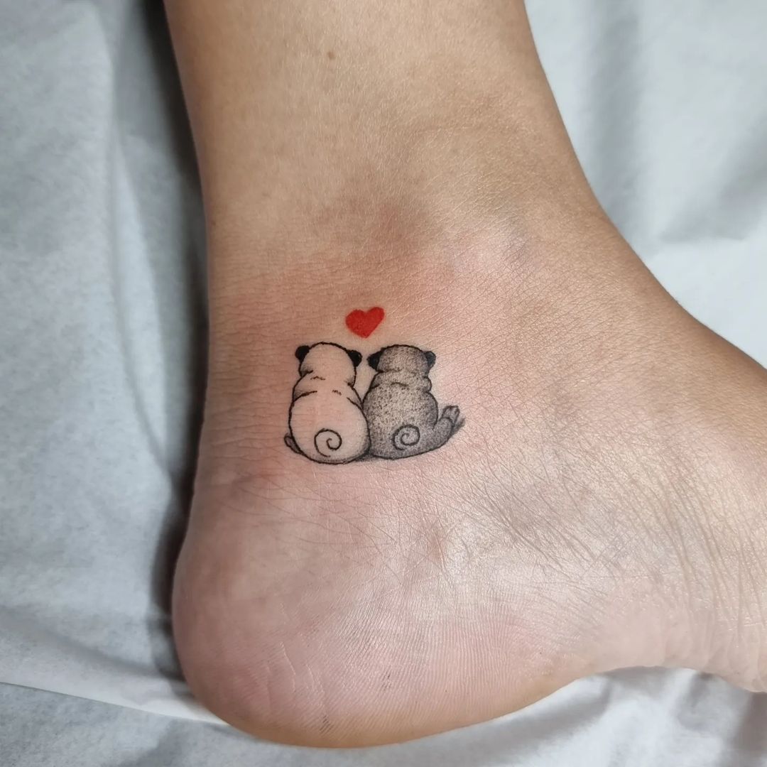 38 Of The Best Pug Tattoo Ideas Ever Petpress Pug Tattoo Pug Tattoo Small Tattoo Designs