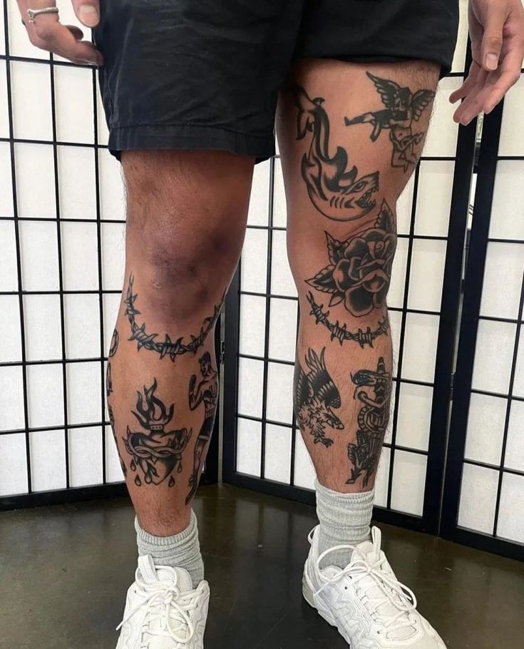 3D Leg Tattoos For Men