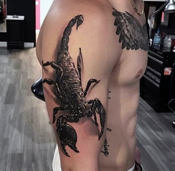 40 3D Scorpion Tattoo Designs For Men Stinger Ink Ideas