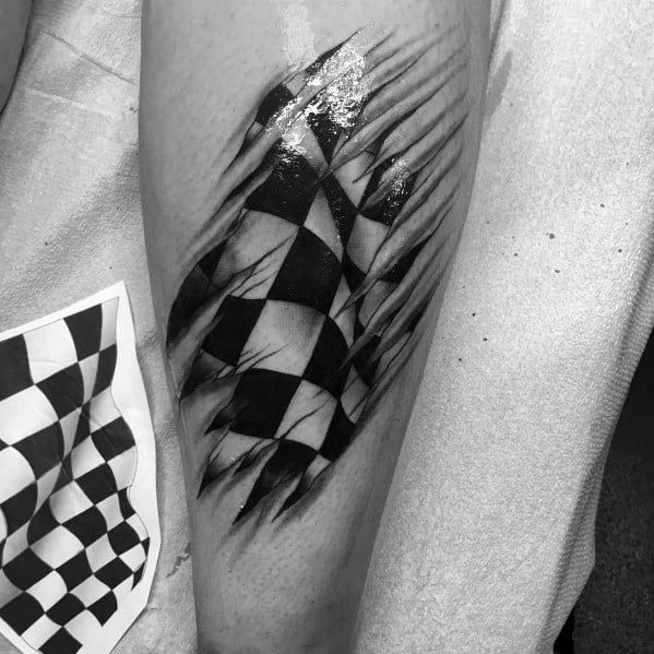 40 Checkered Flag Tattoo Ideas For Men Racing Designs Artofit