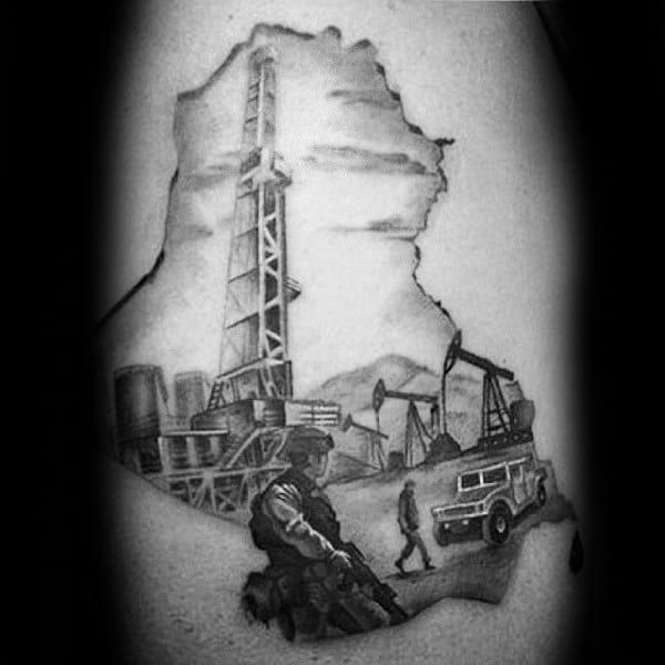 40 Clever Oilfield Tattoos For Men 2023 Inspiration Guide