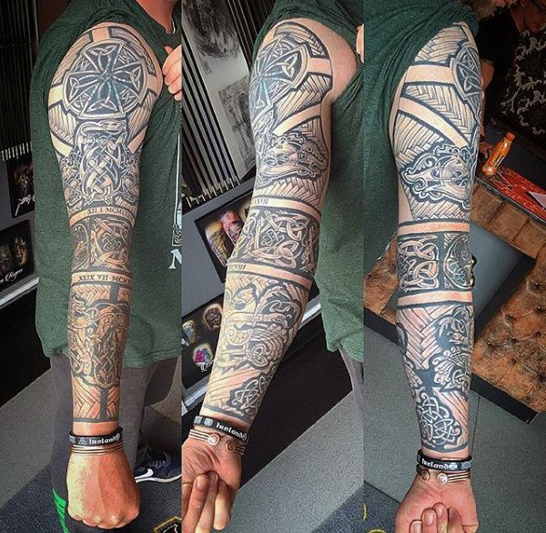 43 Cool Celtic Sleeve Tattoo Designs For Men