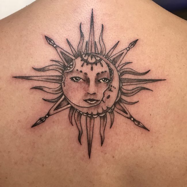 43 Elegant Sun Tattoos Designs