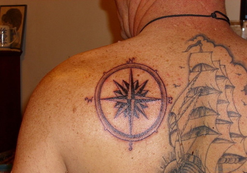 50 Amazing Compass Tattoos On Shoulder