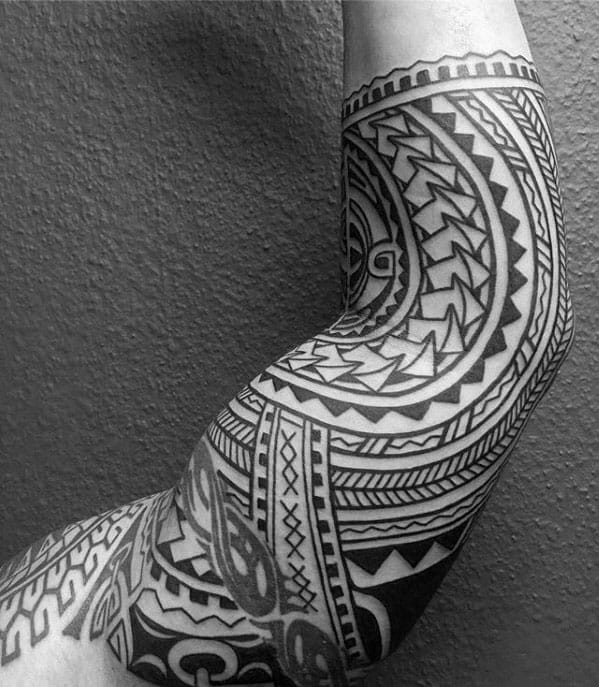 50 Polynesian Half Sleeve Tattoo Designs For Men Tribal Ideas