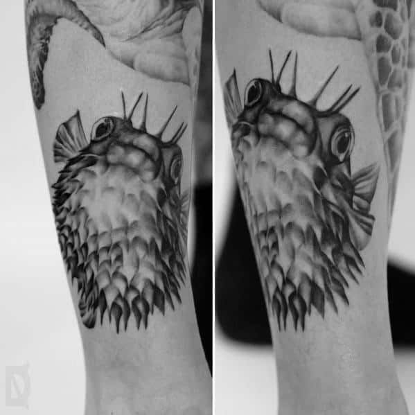 50 Pufferfish Tattoo Ideas For Men Tetraodontidae Blowfish Designs