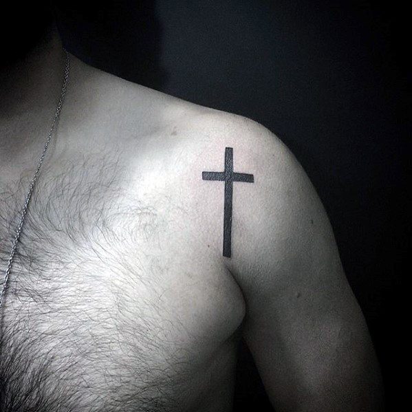 50 Simple Cross Tattoos For Men Religious Ink Design Ideas