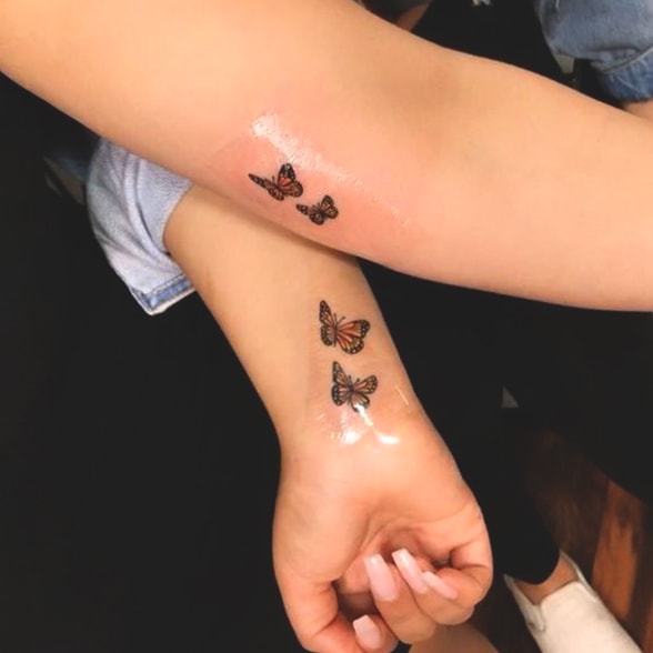 50 Small Tattoo Ideas Less Is More Bff Matching Butterfly Tattoos I