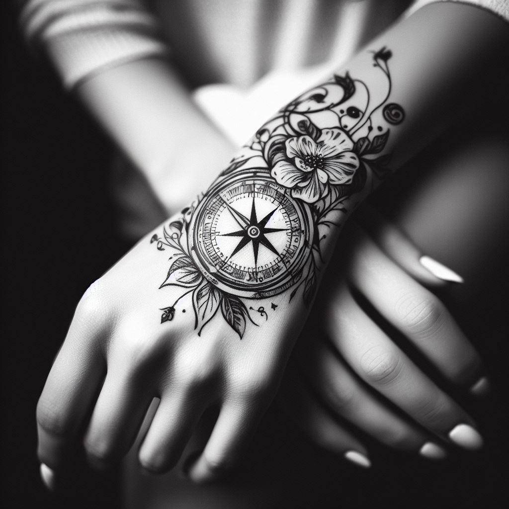 52 Beautiful Compass Tattoos With Meaning Compass Tattoo Feminine