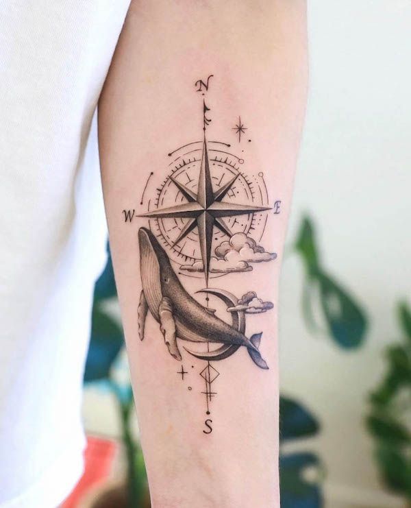 52 Beautiful Compass Tattoos With Meaning