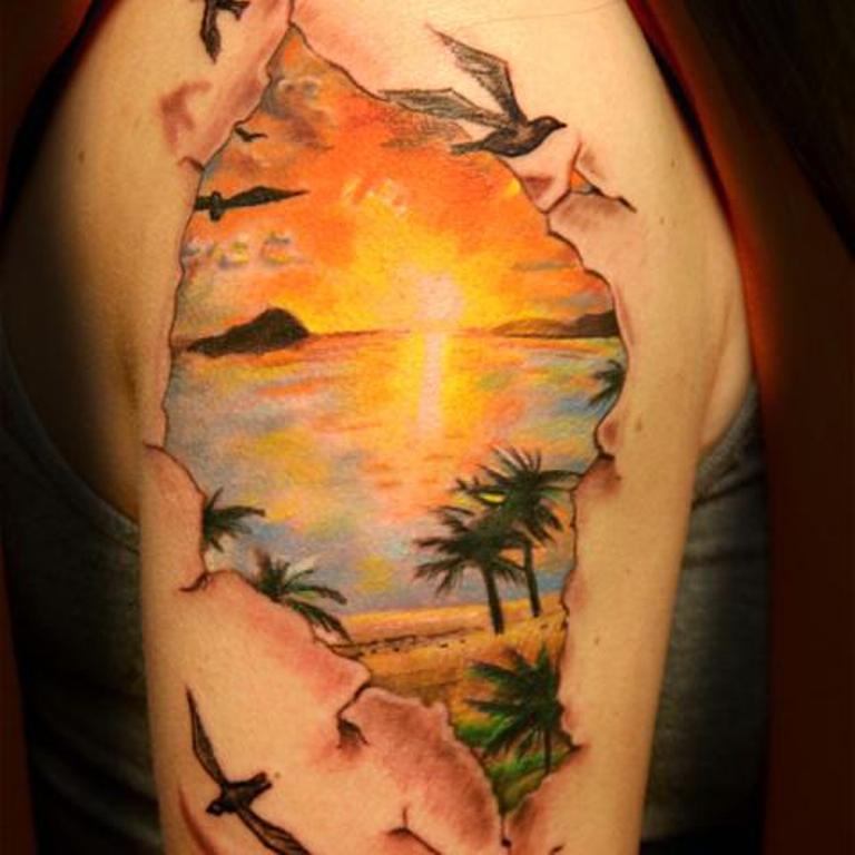 55 Elegant Sun Shoulder Tattoos Shoulder Tattoos