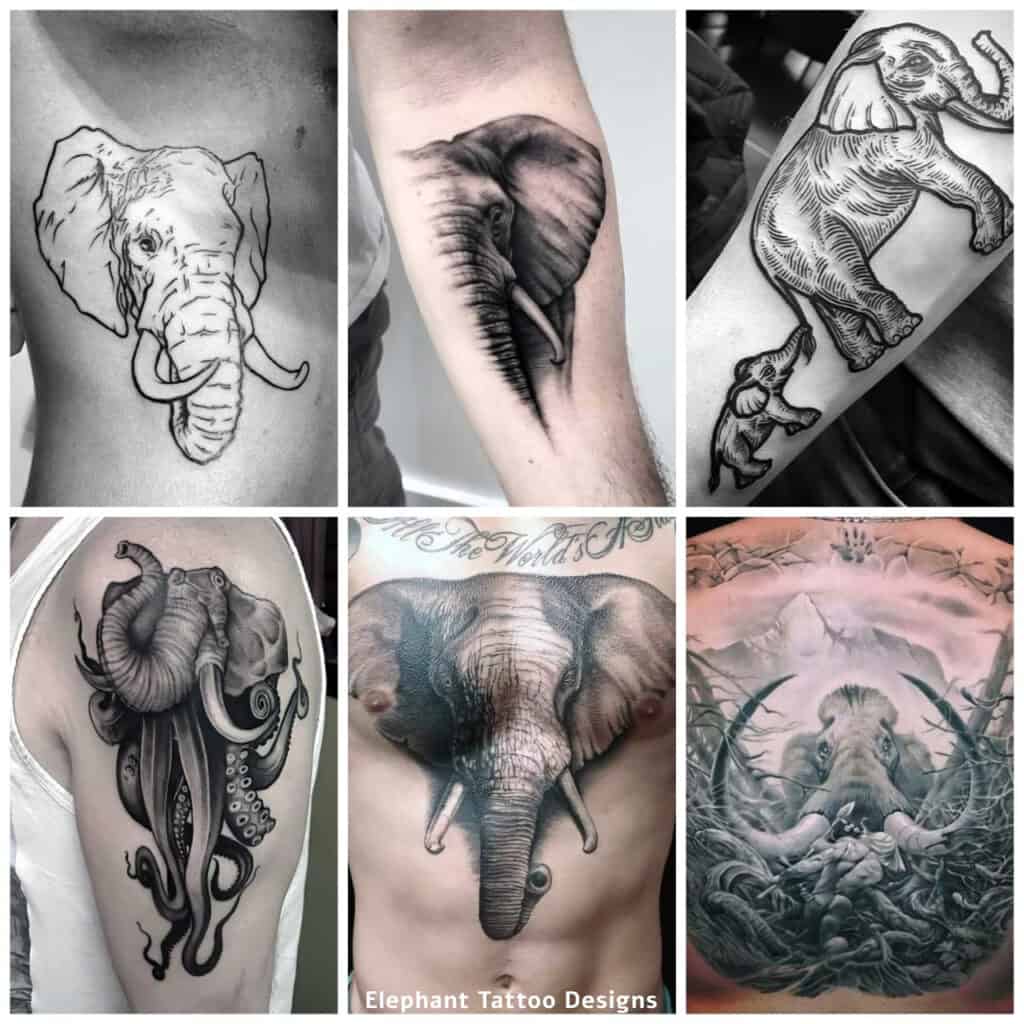 55 Unique Elephant Tattoo Designs For Men Symbolism Styles Placement Guide