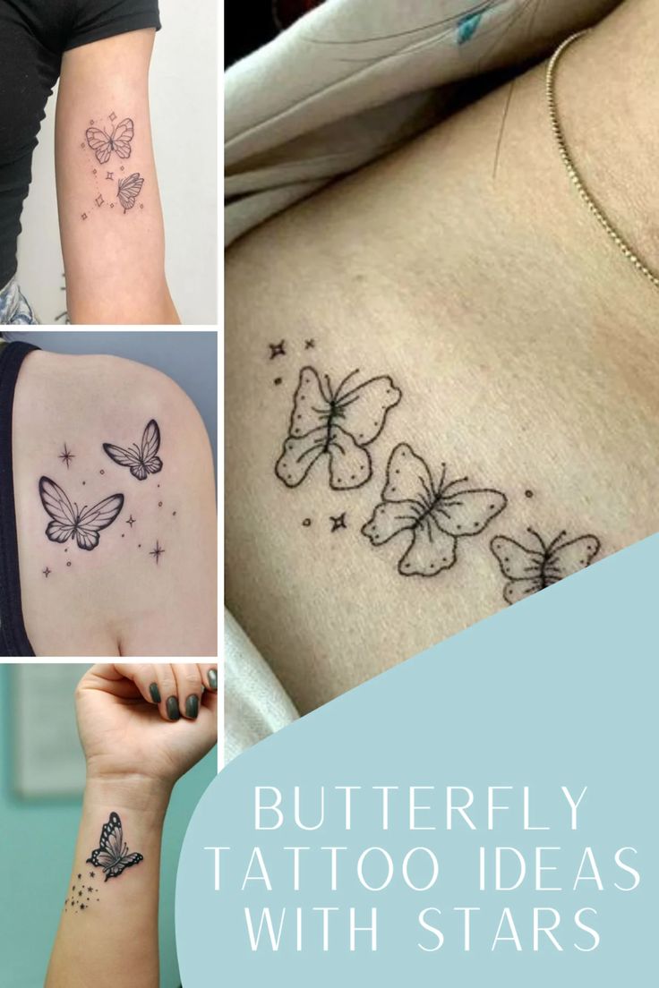 57 Butterfly And Stars Tattoo Designs Tattooglee Star Tattoo Designs Butterfly Tattoo