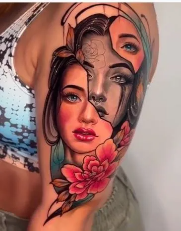 59 Incredible Two Face Tattoo Ideas For Men Amp Women Tattoo Twist