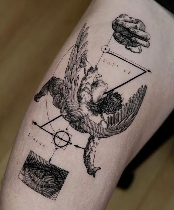 65 Icarus Tattoo Designs To Give Wings To Your Ink