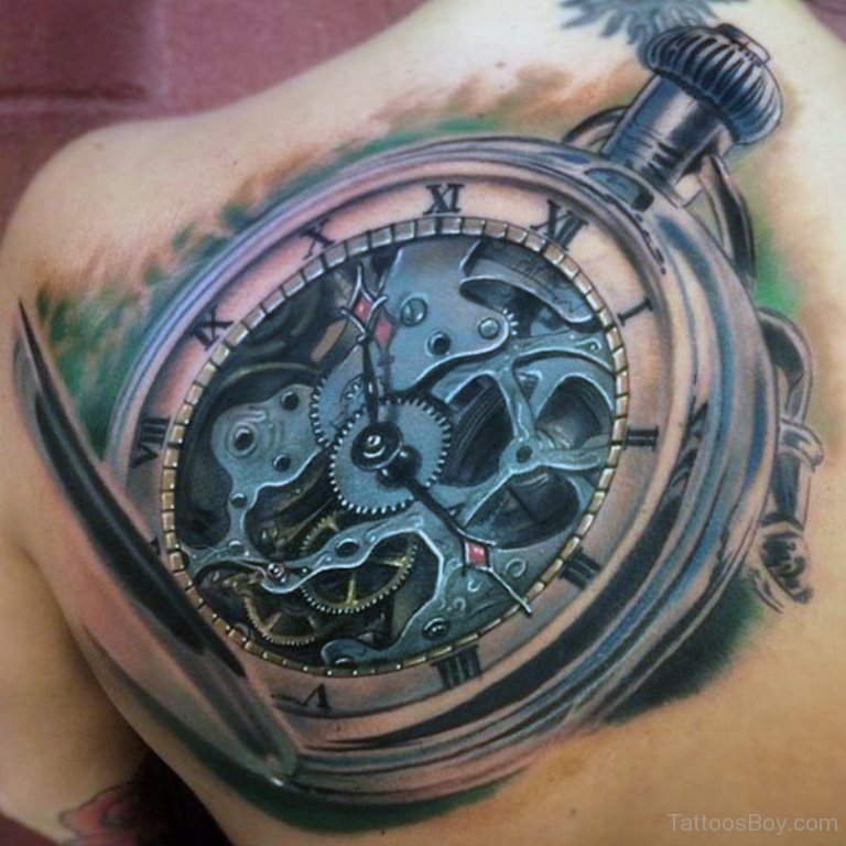 66 Elegant Clock Tattoo Designs For Shoulders A Timeless Canvas