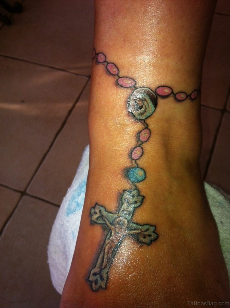 70 Fabulous Rosary Tattoos On Ankle