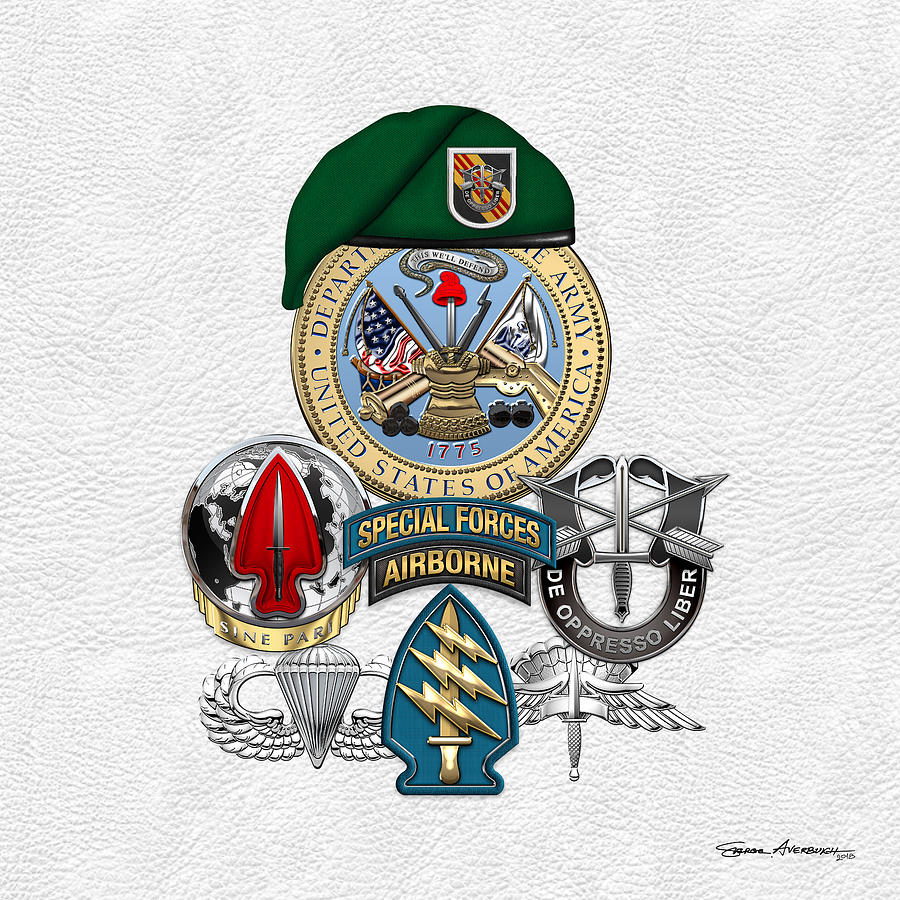 7Th Special Forces Group Green Berets Special Edition Digital Art By Serge Averbukh Pixels