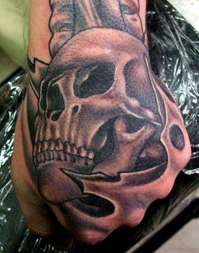 80 Classic Skull Tattoos On Hand