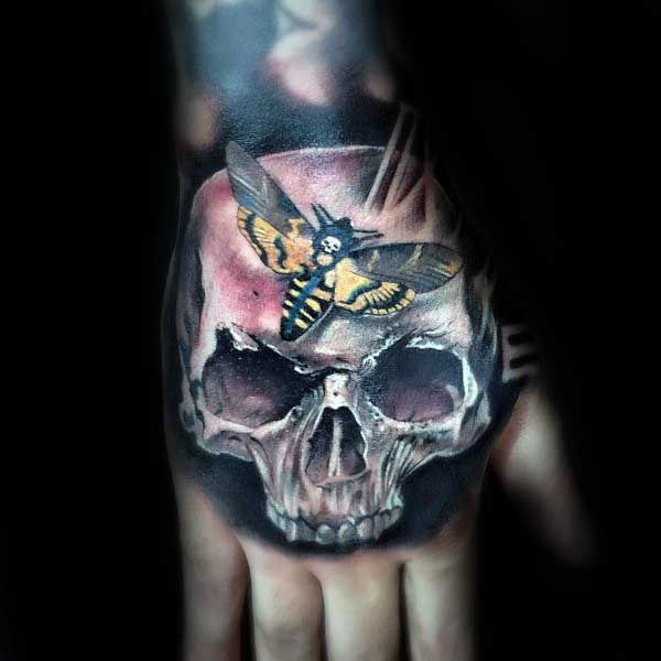 80 Skull Hand Tattoo Designs For Men Manly Ink Ideas