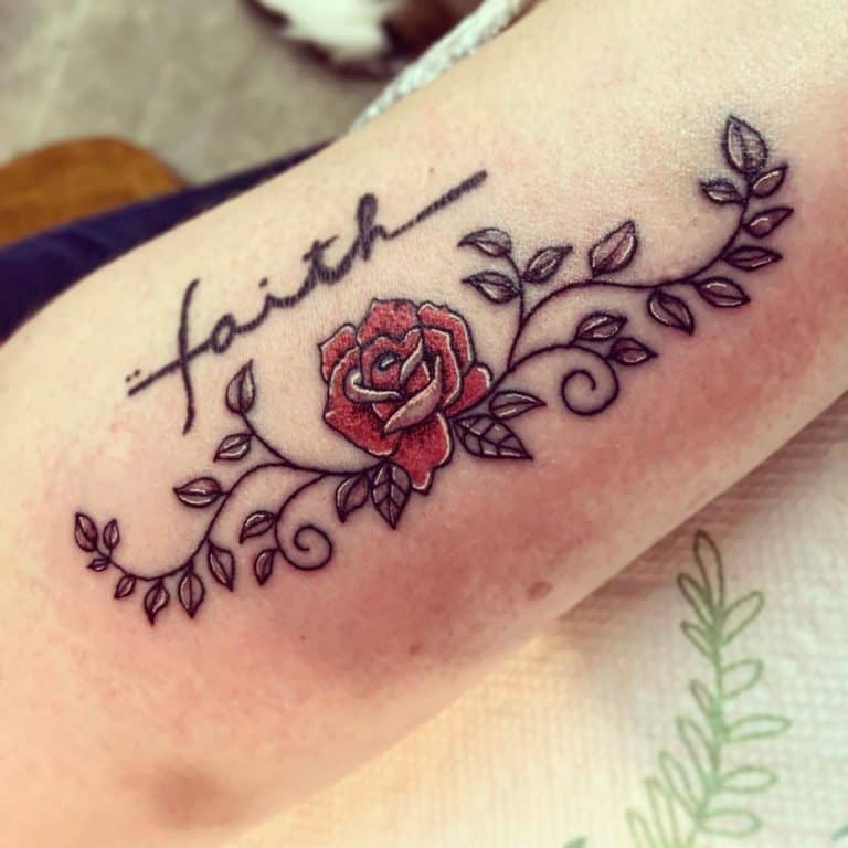 81 Beautiful Rose Vine Tattoo Ideas