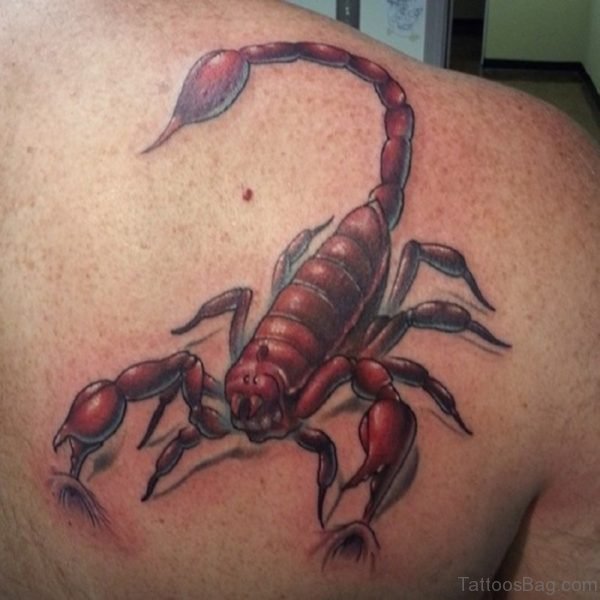 85 3D Scorpion Tattoos On Back