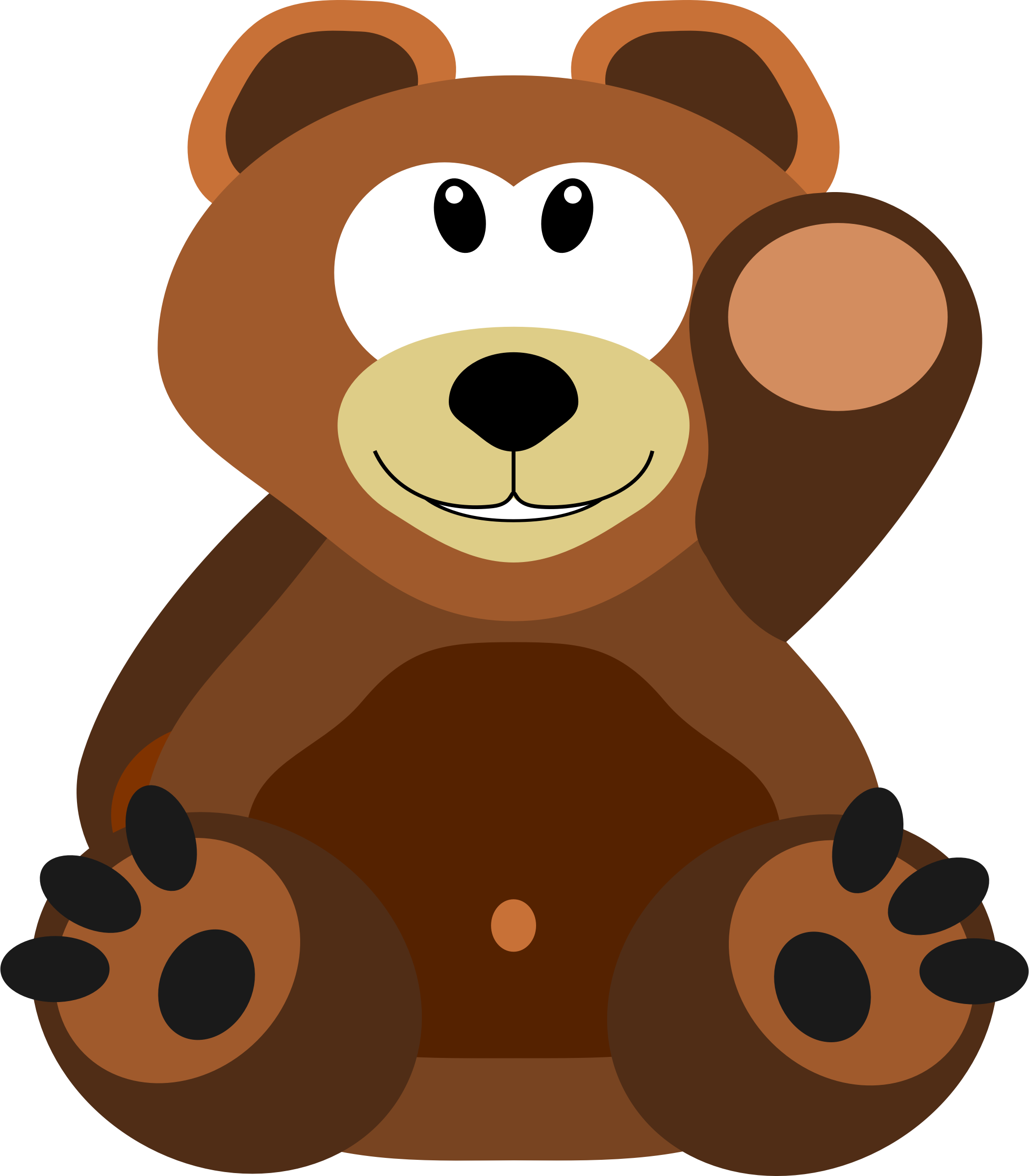 A Cartoon Character Holding A Teddy Bear With Its Mouth Open And An