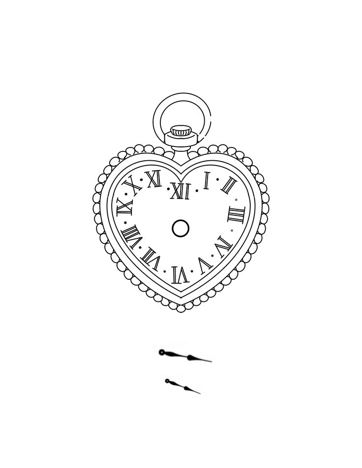 A Drawing Of A Heart With A Clock On It Amp 39 S Side Surrounded By Steampunk