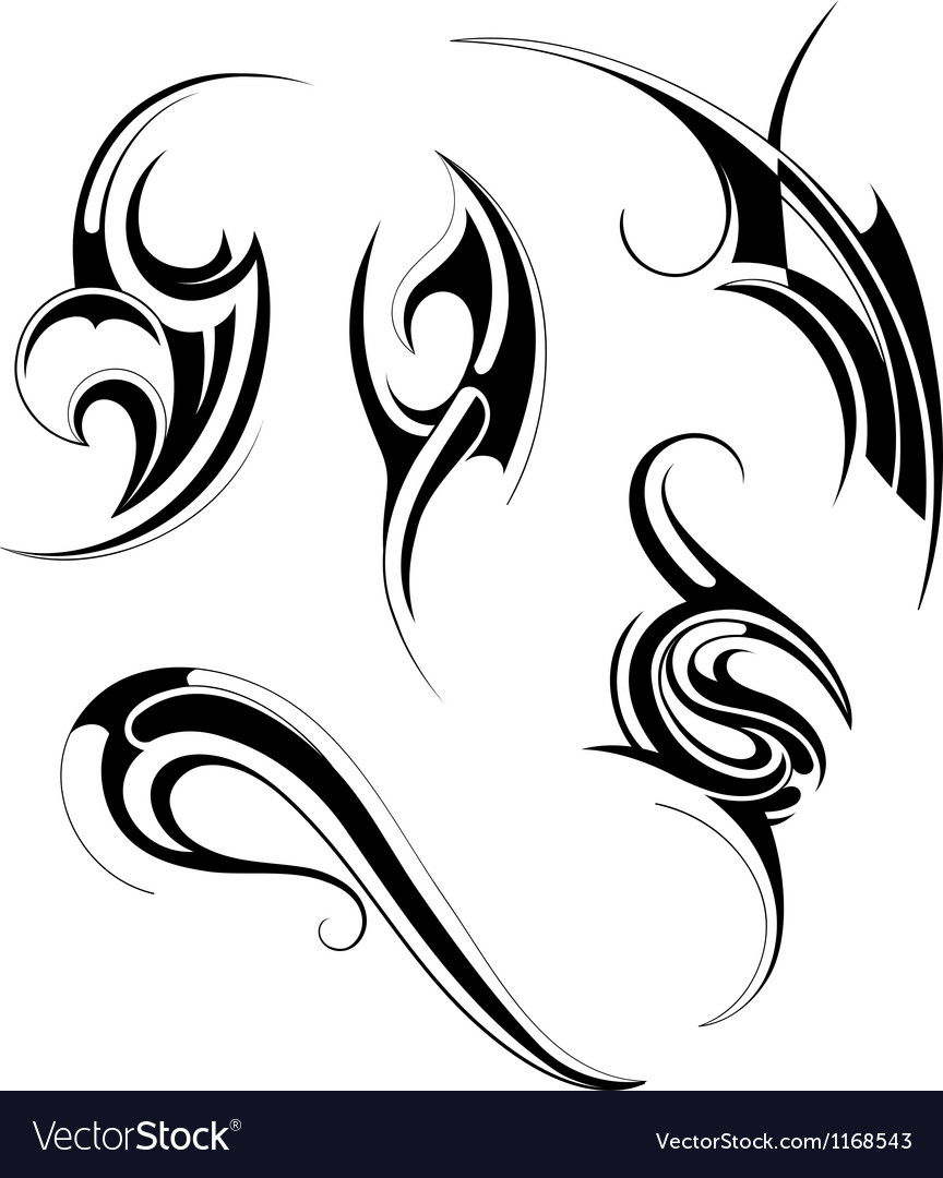 Abstract Tribal Tattoo Design Royalty Free Vector Image