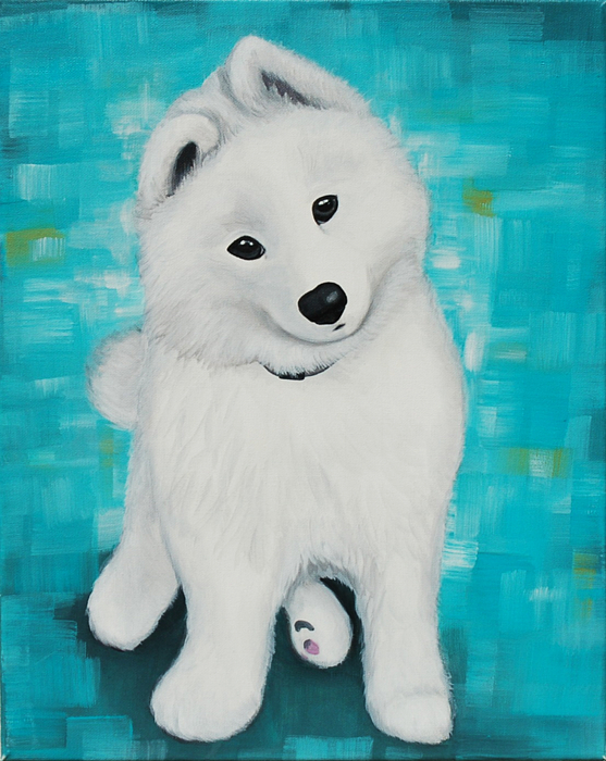 Adorable Samoyed Puppy Greeting Card For Sale By Lauren Hammack In 2020 Samoyed Puppy Dog