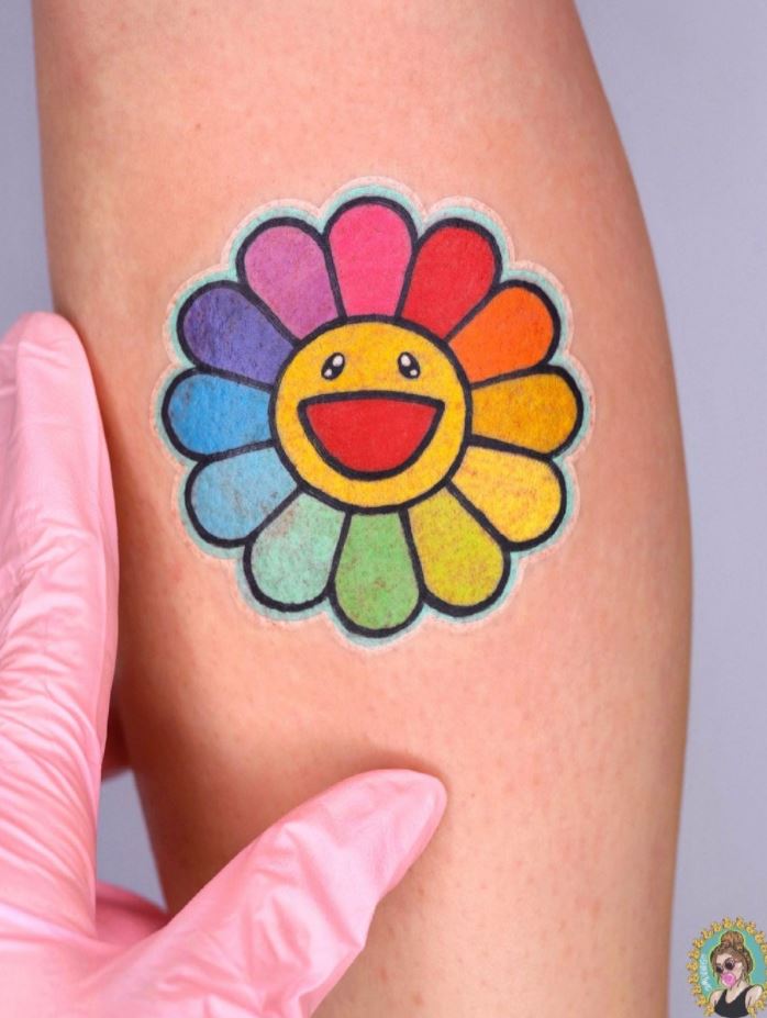 Aggregate More Than 70 Rainbow Flower Tattoo Best In Cdgdbentre