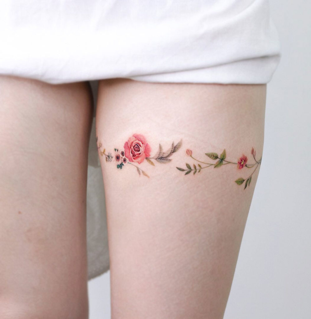 Aggregate More Than 71 Floral Band Tattoo Super Hot In Eteachers