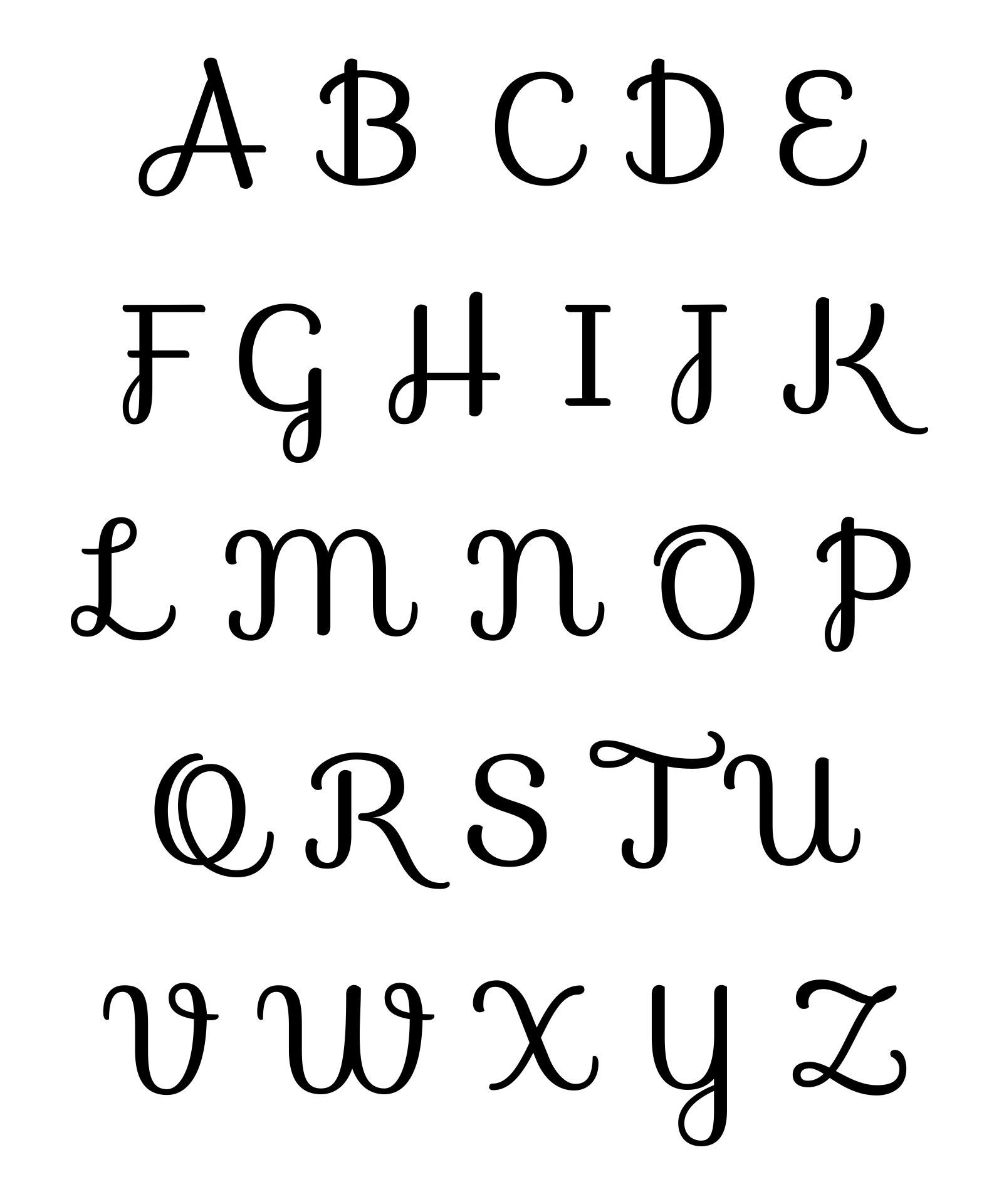 Alphabets In Different Styles Of Letters Fonts For Letters Of The