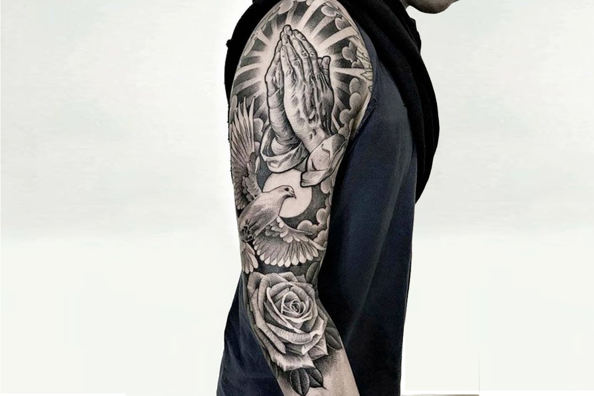 Amazing Religious Tattoo Male Sleeves Full Sleeve Tattoos Sleeve