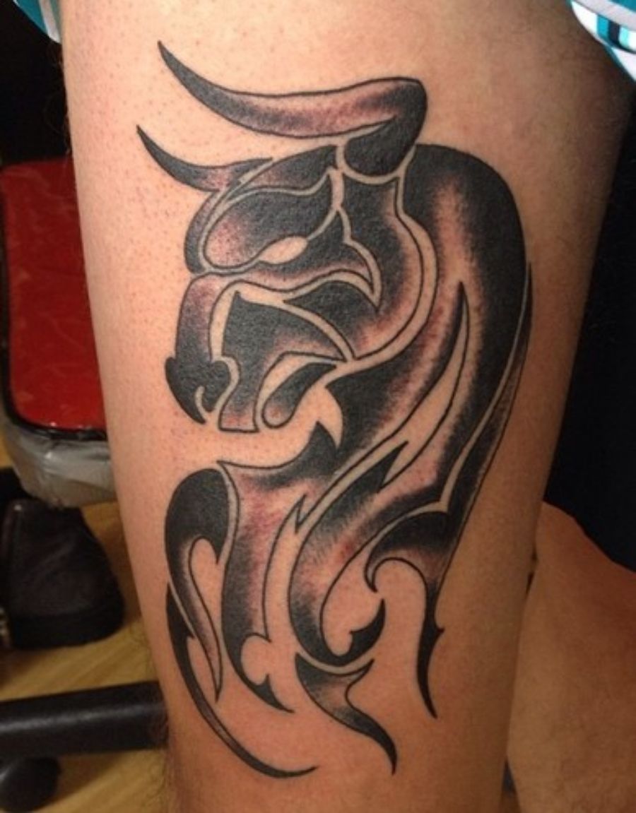 Angry Bull Tribal Man Tattoo Bull Tattoos Taurus Tattoos Tribal